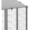 Voljeras šunims, sidabrinės spalvos, 2,42 m², plienas