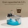 Voluas nerūdijančio plieno fontanas katėms - belaidis fontanas su baterija, 3.2 l, automatinis vandens dozatorius šunims su tyliu siurbliu, lengvai valomas, be Bpa, katėms, šunims, meh