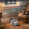 Voluas nerūdijančio plieno fontanas katėms - belaidis fontanas su baterija, 3.2 l, automatinis vandens dozatorius šunims su tyliu siurbliu, lengvai valomas, be Bpa, katėms, šunims, meh