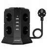Voomy maitinimo lizdų juosta su Usb, 2 m, 4 lizdai, 4 Usb jungtys