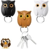 Vordpe 3 vnt. raktų pakabukas „night Owl“, raktų pakabukas „owl“ sienai, magnetinis raktų pakabukas „owl“ formos sieninis raktų pakabukas, automatinis atidarymo uždarymo akių raktų pakabukas „owl“