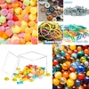 Vossot 8 mažų dėžučių su dangteliais rinkinys, 5,5 cm skaidri plastikinė dovanų dėžutė, akrilinis kubo skaidrus rinkinys, akrilinė dėžutė su dangteliu, mažas akrilinis vitrinos dėklas