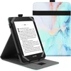 Vovipo universalus 6 colių kindle paperwhite e-skaityklės dėklas, folio stovas apsauginis dėklas, skirtas kindle/tolino/pocketbook/sony 6 colių e-skaityklėms, su keliais žiūrėjimo kampais, marmuro mėlyna