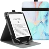 Vovipo universalus dėklas 6 colių, 6,8 colių 7 Kindle Paperwhite/colorsoft Ereaders, apsauginis dėklas su rankos dirželiu, suderinamas su Kindle/kobo/tolino/pocketook/sony 6-6,8-7 colių ebook skaityklėmis - marmurinis