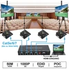 Vpfet Hdmi skirstytuvas-stiprintuvas per Cat5e 6 50m 1 įėjimas į 4 išėjimus, balun ethernet palaiko 1080p Hdcp Edid Poc, maitinimo šaltinis