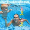 Vreder nardymo žaislas undinėlė į baseiną, nardymo undinėlės baseino priedai, vaikiškas žaislas, povandeninis treniravimas baseine, mažosios undinėlės vasaros vakarėlis (mėlyna permatoma dėžutė geltona)