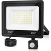 Vrfmaliy 50 W led prožektorius su judesio davikliu lauke, 5000 lm led lauko prožektorius, 7000 k šaltai balta, itin ryškus prožektorius, ip67 vandeniui atsparus priekinis žibintas sodui, kiemams, garažui, namams