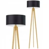 Vrlamps pastatomas reguliuojamas medinis šviestuvas su juodu gaubtu Led E27 Tempo