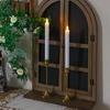 Vtobay Bekvapis 2 cm x 25 cm tikro vaško led žvakių rinkinys su nuotolinio valdymo pulteliu ir laikmačio funkcija, maitinamas baterijomis, mirgančios baltos spalvos, 4 žvakių pakuotė