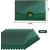 Vxcbad 50 mažų vokų pakuotė, mini folijos širdelės vokai, vakarietiško stiliaus, maži vokai, perlinis popierius, vokai, 7 x 10.5 cm, juodi žali