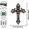 Wadorn metalinė sienų dekoracija, metalo menas, namų dekoracija, pakabinama dekoracija, linija, sienų skulptūra, virtuvės dekoracija, lauko ornamentai miegamajam, svetainei, 21.3 x 30 cm, kryžiaus raštas