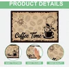 Rankšluostis Wadorn Padėkliukų rinkinys su kavos motyvu, 6 vnt. 30 x 45 cm Kavos laiko padėkliukai Mocha Latte Kavos puodelio baro stalo padėkliukai Kavos aparatų padėkliukas virtuvėms, restoranams, kavinėms, priėmimo kambariams