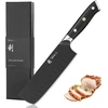 Wakoli Titanium Noir Nakiri peilis 17 cm I aukščiausios kokybės nerūdijančio plieno virtuvinis peilis su juoda titano danga I ergonomiška G10 rankena I aštrus profesionalus peilis stilingoje dovanų dėžutėje