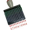 Wanlian klasikinis numerių antspaudas 7 mm 11 juostų guminis numeravimo antspaudas, atspaudo dydis 67x7 mm, pilkas juodas daugiafunkcis "pasidaryk pats" numeravimo antspaudas