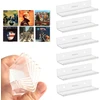 Wanlian vinilinė sieninė lentyna plokštelėms ir nuotraukoms, 10 x 3.5 x 2 cm vinilinių plokštelių sieninis laikiklis su 12 sieninių varžtų - skaidrus