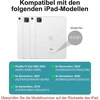 Wavata Klaviatūra, skirta Ipad Pro 12.9 6/5/4/3 kartai, dėklas su klaviatūra, skirta Ipad Air 13 2024 klaviatūrai Qwertz išdėstymas, magnetinė nuimama klaviatūra, violetinė