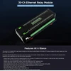 Waveshare 30 kanalų ethernet relės modulis, modbus rtu/modbus tcp protokolas, poe prievado komunikacija, su įvairiomis izoliacijos ir apsaugos grandinėmis, pramoninės klasės montuojamas ant din bėgelio korpusas