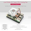 Waveshare aušinimo ventiliatoriaus radiatorius, suderinamas su Raspberry Pi 5, žemo profilio Ice Tower Cpu aušinimo ventiliatorius, u formos varinis vamzdelis, aušinimo briaunos, aušintuvas su spalvingu rgb led