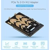 Waveshare Pcie M.2 Hat+ adapteris Raspberry Pi 5, 2x Nvme