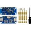 Waveshare poe ethernet/usb hub hat, skirtas raspberry pi zero/zero w/zero wh, 3x usb 2.0 prievadai, atitinka 802.3af standartą
