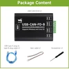 Waveshare Pramoninės klasės Can/can Fd magistralės duomenų analizatorius, Usb į Can Fd adapteris, Can/can Fd magistralės komunikacijos sąsajos plokštė, Can/can Fd protokolo duomenų analizatorius, palaiko Windows ir Linux