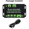 Waveshare pramoninės klasės daugiafunkcis usb šakotuvas, išplečiantis 3 usb prievadus + 100 m eterneto prievadą, tinkamas pramoninei / biuro aplinkai, kuriai reikalingas aukštesnio lygio įrenginys be maitinimo šaltinio