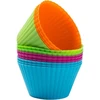 Webake silikoninės keksiukų formelės, didelės, 9 cm, 12 vnt., daugkartinio naudojimo, silikoninės formelės, kepimo formelės, keksiukų formelės, kepimo formelės broniams, pyragams, pudingams