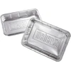 Weber 6416 aliuminio lašėjimo padėklai, dideli, 28 x 18 x 5 cm, 10 vnt. pakuotė, vienkartiniai dubenys ir Weber 6415 maži 19 cm x 12,7 cm aliuminio lašėjimo indai, 10 vnt. rinkinys