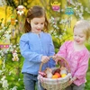 Wednok 12 dalių vėjo varpelių rinkinys velykoms, skirtas vaikams, velykiniai amatai, mediniai velykiniai amatai su velykiniais kiaušiniais, velykų zuikučiu, velykiniu viščiuku, vėjo varpelių amatas, skirtas dažymui, dekoravimui velykų dekoracijoms pavasar