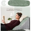 Well B4 ergonomiška pagalvė skaitymui lovoje ir ant sofos - patogi nugaros pagalvė su atminties putomis - gali būti naudojama kaip refliukso pagalvė, pleišto pagalvė lovai, atlošas lovoje sėdint ir gulint - pilka