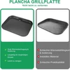 Well grill plokščia kepimo plokštė ir grotelės, skirtos ninja woodfire og701eu serijai, plancha kepimo plokštė ir nerūdijančio plieno grotelių priedai, skirti ninja wood fire elektriniam griliui, xskgrdplteu, cb350eu