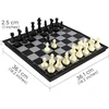 Weofferwhatyouwant magnetinis šachmatų žaidimas 4-in-1 - kelioninis rinkinys su dama, nardais ir kortų žaidimu - 36 cm sulankstoma lenta - didelės figūros su svoriu - vaikams ir suaugusiems - puiki dovana