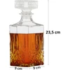 Whiskey grafinas su kamščiu 900 ml viskio dekanteris butelis stiklinis grafinas konjakui škotiškam brendžiui chereso stiklinis uždarymas kontūrai a x p x g 23,5 x 9 x 9 cm