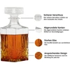 Whiskey grafinas su kamščiu 900 ml viskio dekanteris butelis stiklinis grafinas konjakui škotiškam brendžiui chereso stiklinis uždarymas kontūrai a x p x g 23,5 x 9 x 9 cm