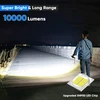 Wholefire žibintuvėlis, itin ryškus 10000 liumenų led žibintuvėlis, įkraunamas usb, su įkraunama baterija, ipx65 atsparus vandeniui žibintuvėlis su 5 šviesos režimais