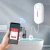 Wifi vandens detektoriaus signalizacija: išmanus vandens jutiklio signalas, vandens nuotėkio detektorius, 100 Db vandens lygio jutiklis su nuotoliniu stebėjimu per programėlę, belaidis talpos lygio monitorius rūsiui, virtuvei, vonios kambariui (pakuotė