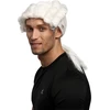 Wig Me Up - 0061-p60 vyriškas perukas karnavalui Helovinas barokas renesansas garbanotas baltas pynė lordas teisėjas edelmanas
