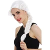 Wig Me Up - 3279-p68 Karnavalinė barokinė ilga balta perukas su kasa, skirta moterims ir vyrams, karaliui