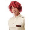 Wig Me Up - 91081-za103-za13-za13a perukas vyrams ir moterims, karnavalinis, tvirtas, laukinis trumpas depp, viduramžių hipsteris, raudonos ir juodos spalvų mišinys