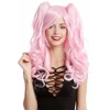 Wig Me Up - Yzf-4379-tf2317 perukas moterims, cosplay, 2 nuimamos kasos, ilgi banguoti gotikinio stiliaus Lolita, šviesiai rožinis