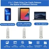 Wigont 128 gb usb atmintinė, skirta iphone, 3 viename atmintinė, skirta saugoti daugiau nuotraukų ir vaizdo įrašų iš skirtingų įrenginių. skirta ios/ipad/pc