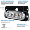 Willpower 2 vnt. 4 led stroboskopiniai gintariniai balti šoniniai gabaritiniai žibintai automobiliui 12v 24v led šviesos juosta mirksinti šviesa saugos priekaboms komercinėms transporto priemonėms valtims traktoriams