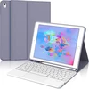Winchking dėklas su klaviatūra, skirtas ipad 6-os kartos įrenginiui – klaviatūra su jutikline dalimi, skirta ipad 6-os/5-os kartos 2018/2017 9,7 colio įrenginiui, nuimamas belaidis qwertz išdėstymas, 7 spalvų apšvietimas (levandų violetinė)