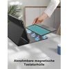 Winchking dėklas su klaviatūra, skirtas ipad 6-os kartos įrenginiui – klaviatūra su jutikline dalimi, skirta ipad 6-os/5-os kartos 2018/2017 9,7 colio įrenginiui, nuimamas belaidis qwertz išdėstymas, 7 spalvų apšvietimas (levandų violetinė)