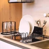 Wintem stiklinis indų džiovyklės, puodelių, butelių džiovintuvas, metalinis, juodas, tvirtas, 12,5 x 22,2 x 17,5 cm, 6 vnt.