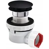 Wirquin praustuvo sifonas Nano Click-clack, matinis juodas