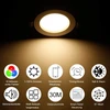 Pakabinamas šviestuvas Wlan bluetooth 9 w reguliuojamas led įleidžiamas prožektorius, lubų šviestuvas, wifi su išmaniuoju skydeliu, išmanusis tiltas, suderinamas su alexa, google assistant, rgbwc, 10 vnt. rinkinys