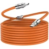 Wlgq Usb C į C Pd100w silikoninis greito įkrovimo kabelis, Usb 2.0 480m/s duomenų kabelis, C sąsajos nešiojamojo kompiuterio įkrovimo kabelis (oranžinis 1m)