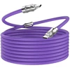 Wlgq Usb C į Usb C Pd100w, malonus odai skysto silikono medžiagos greito įkrovimo kabelis, Usb Type C sąsajos įrenginio universalus įkrovimo kabelis (violetinis)
