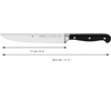 Wmf filėavimo peilis Spitzenklasse Plus, ilgis 27 cm, ašmenų ilgis 17 cm, performance cut, pagamintas Vokietijoje, kaltas specialus plieno ašmuo, vientisai kniedyta plastikinė rankena